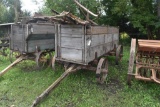 Steel Wheel Triple Box Wagon With Assorted Horse Pulls