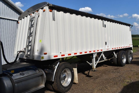 2007 Jet Steel Hopper Bottom Grain Trailer, 26'x60"x96", Roll Tarp, Tandem Axle, Spring Ride,