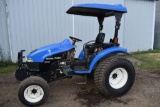 New Holland TC45D AWD Compact Utility Tractor, Open Station, 2431 Hours, 3pt., ROPS w/Canopy,