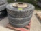 (3) 11R24.5 Semi Tires on Steel 10 Bolt Rims, Not Beaded