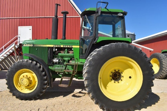 1987 John Deere 4450 MFWD, 11,564 Hours, 18.4x42 Duals Firestone, 15sp P/S, 540/1000PTO, 3pt,