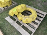 (2) John Deere R111012 Rear Wheel Weights, each is 450 lbs, Selling 2 x $