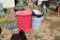 Rubbermaid Lift Top Plastic Garbage Can & Commercial Misc. Garbage Cans