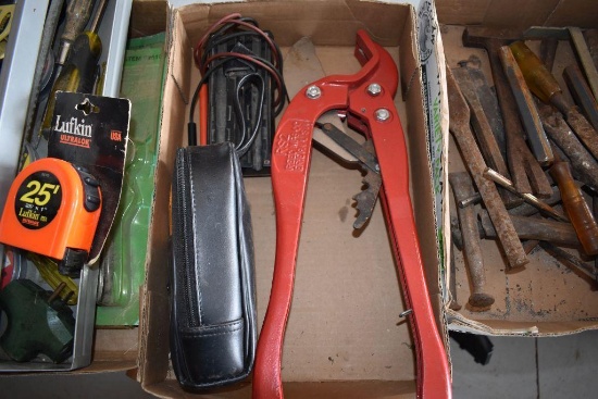 Reed PVC Cutter, Fluke Electrical Tester, and Electrical Tester