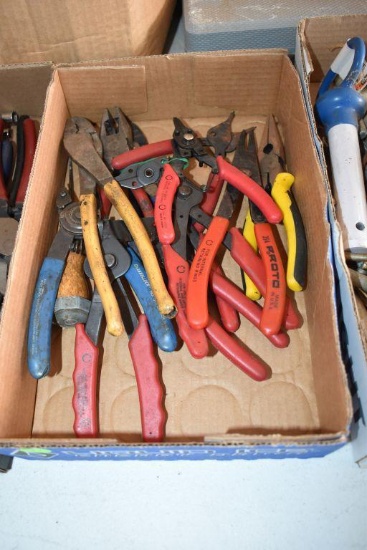 Assortment Of Wire Cutters and Needle Nose pliers