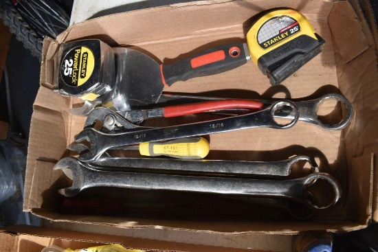 Assortment of Open End Bow End Wrenches & Other Tools