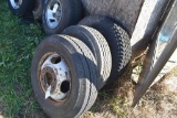 3 tires with rims: 8.75x 16.5 , 800x16.5, 8.75x16.5