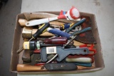 Assortment Of Screwdrivers, Vice Grips, Hatchets