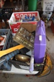 3 Boxes, Clamps, Magnets, Painting Supplies, Ice Scrapers