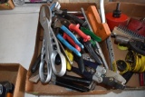 Tin Snips, Channel Lock, Metal Working Stools, & Hand Seamer
