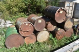 10 metal barrels/drums