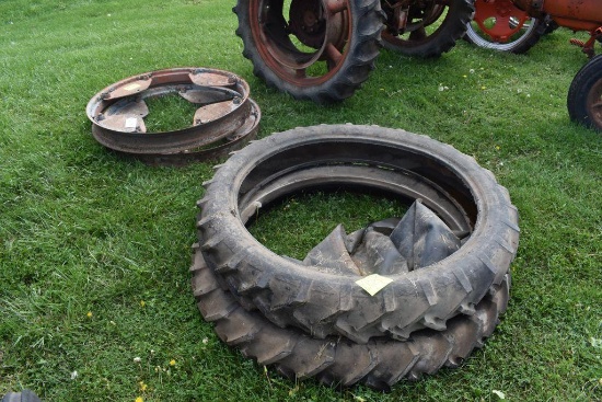 Set Of High Crop Rims & Tires For AC G Tractor