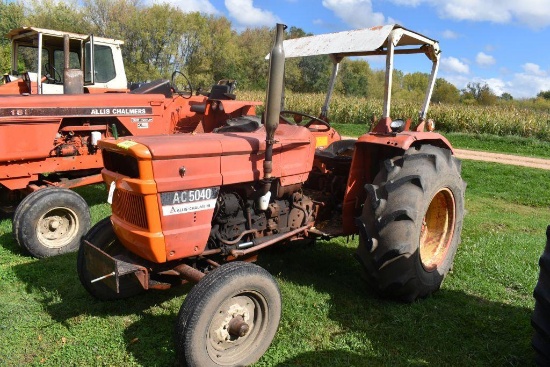 Allis Chalmers 5040 Diesel Tractor, 2WD, Low Profile, Canopy, 1962 Hours Showing, 18.4x26