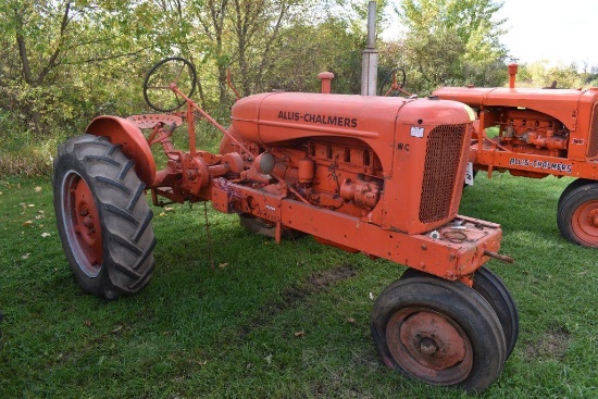 Allis Chalmers WC Gas Tractor, N/F, Fenders, 12.4x28 Tires,Motor is Free, Missing Parts