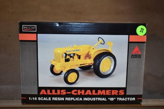 SpecCast Allis Chalmers 1/16 Scale Resin Replica Industrial "IB Tractor, Orange Spectacular
