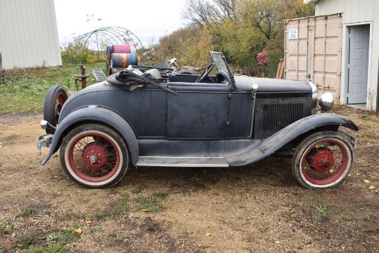 1930 Ford Model A 2 Door Roadster, Rumble Seat, Inline 4 cylinder Motor, Motor is Free