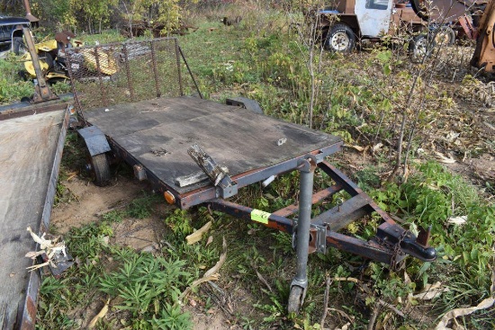 Single Axle Utility Trailer With Mesh Ramp, No Title