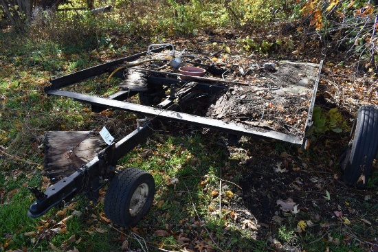 Two Place Single Axle Snowmobile Trailer Frame, no title, no registration...