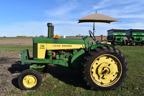 John Deere 730 Diesel Pony Start, Wide Front, 15.5x38 Tires At 90%, 3pt, Fenders, Rear Wheel Weights