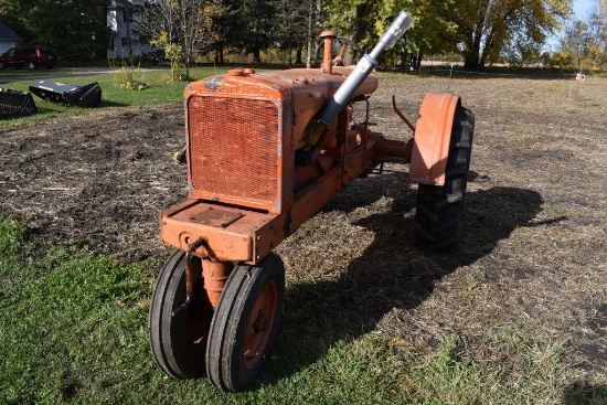 Allis Chalmers WC Gas Tractor, Narrow Front, Fenders, Belt Pulley, 14.9x24 Tires in Good Condition