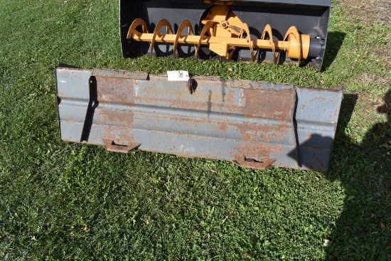 64" Lo-Pro Material Bucket, Universal Skid Loader Plate