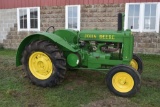 John Deere AR Two Cylinder Gas Tractor, 14.9x24 Tires, Fenders, Rear Wheel Weights, SN: 261705