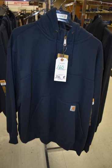 Carhartt Quarter Zip Rain Defended Hooded Sweatshirt Size 3XL Regular