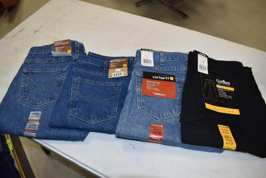 (4) Carhartt Men's Pants Size 33x32