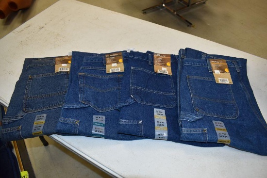 (4) Carhartt Men's Pants Size 33x34