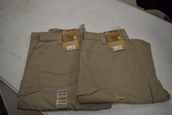 (2) Carhartt Men's Pants Size 32x34