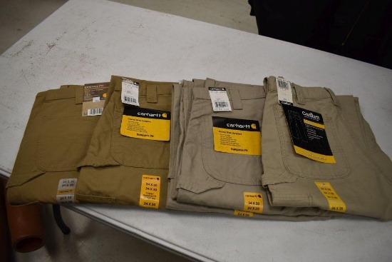 (5) Carhartt Men's Pants Size 34x30