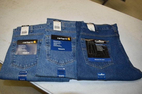 (3) Carhartt Men's Pants Size 34x30