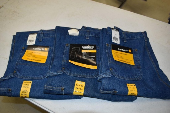 (3) Carhartt Men's Pants Size 34x30
