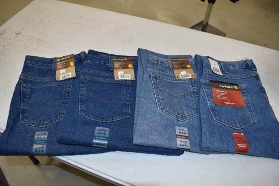 (4) Carhartt Men's Pants Size 34x32