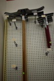 3 Wooden handled squeegees