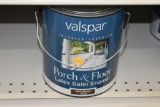 (2) Gallons Valspar Porch and Floor Latex Satin Enamel, Dark Brown