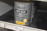 (4) Quarts Valspar Anti Rust Armer, Gloss, Safety Yellow