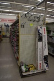 28' of store peg hole store shelving with end cap