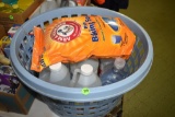 Basket of anomia, hand soap, baking soda