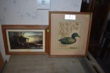 Terry Redlin print and mallard print