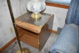 Glass top coffee table and 2 glass top end table