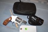 Smith & Wesson model 640 revolver, 38 S&W special, 5 shot, SN:BRF7858, with leather holster