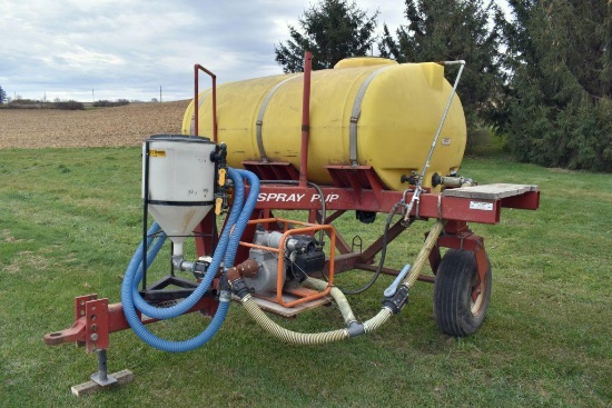 Horvick Sprayer Pup Spray Tender, 500 Gallon Poly Tank, Chemical Inductor, Honda 5HP Power Unit