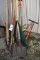 Assortment of shovels and tools