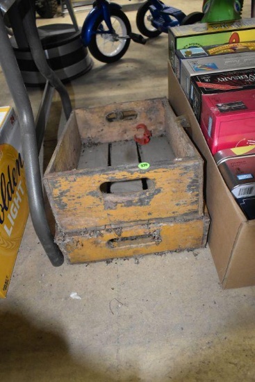 2 Vintage Wooden Coca Cola Boxes