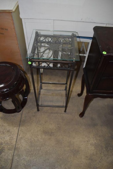 Metal Frame glass top table