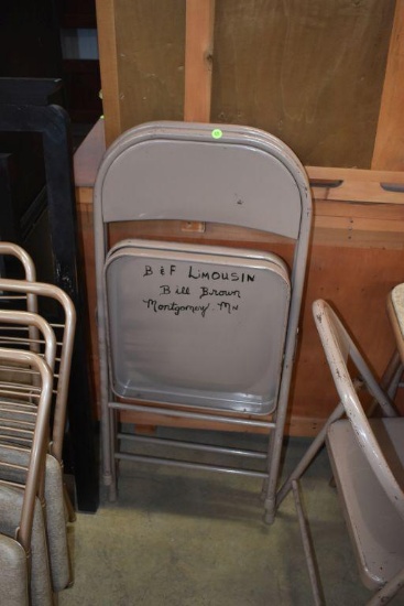 4 Metal folding chairs