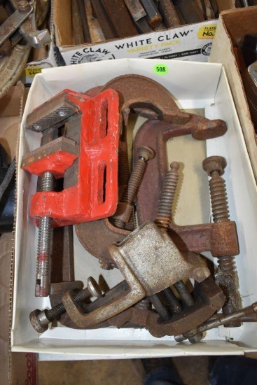 C-Clamps and bench press vise