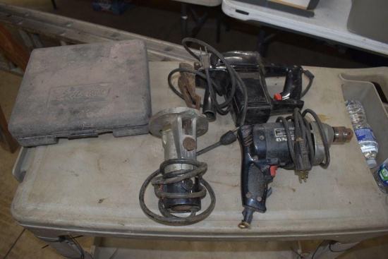 Drills, saw, router