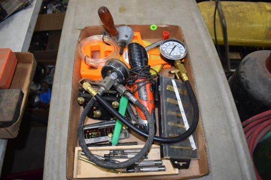 Assortment Of Compression Testers, Tape Measures & Guides